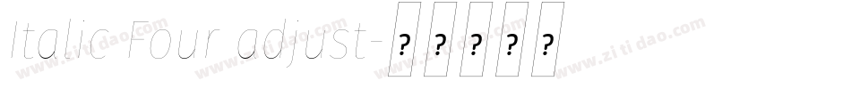 Italic Four adjust字体转换